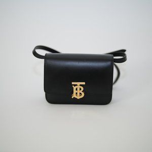 BURBERRY- Mini TB Bag Black - Calfskin